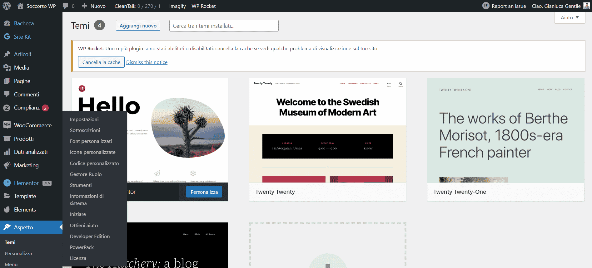 come cambiare tema su wordpress