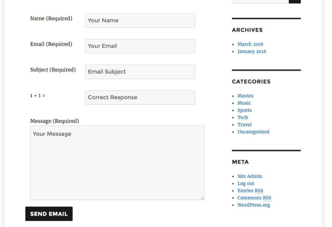 plugin modulo di contatto wordpress