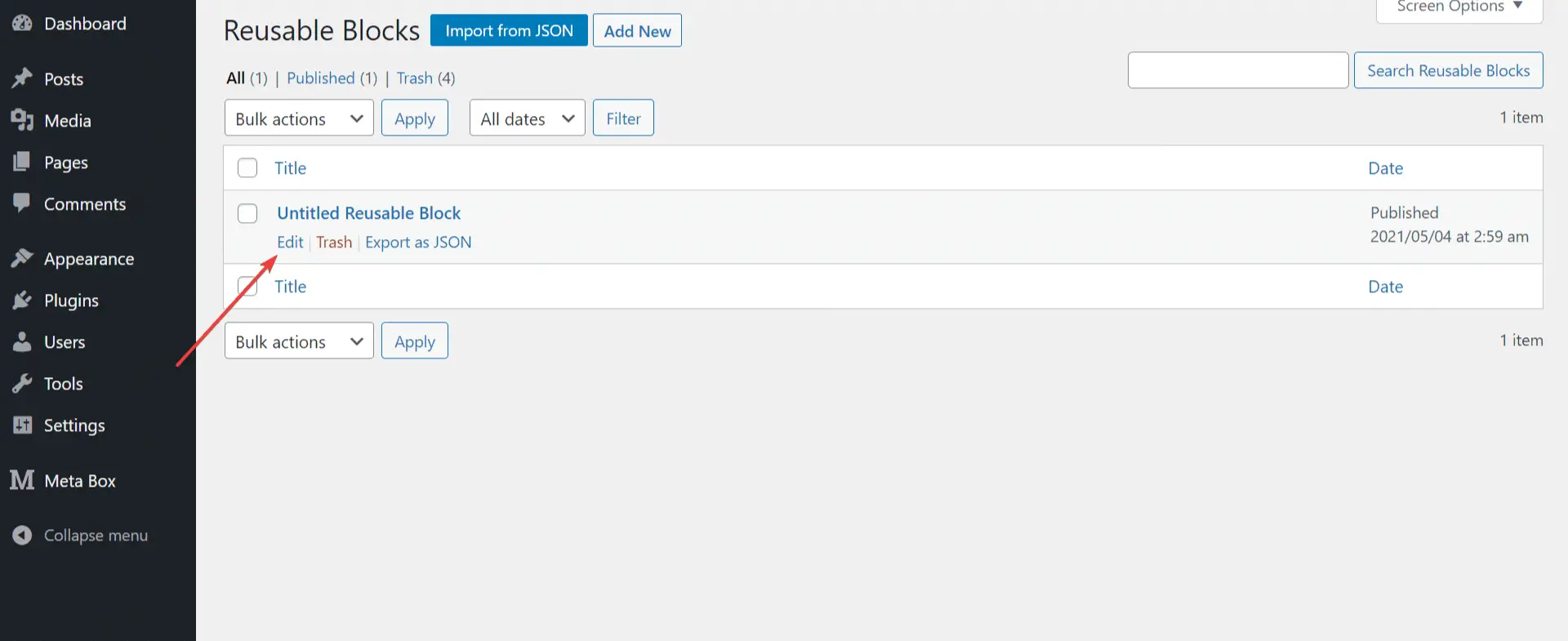 Blocchi riutilizzabili WordPress