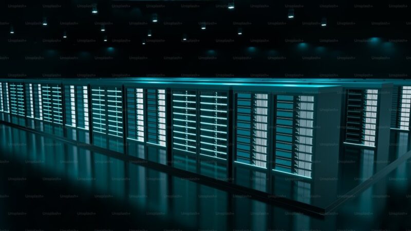 A row of windows in a dark room