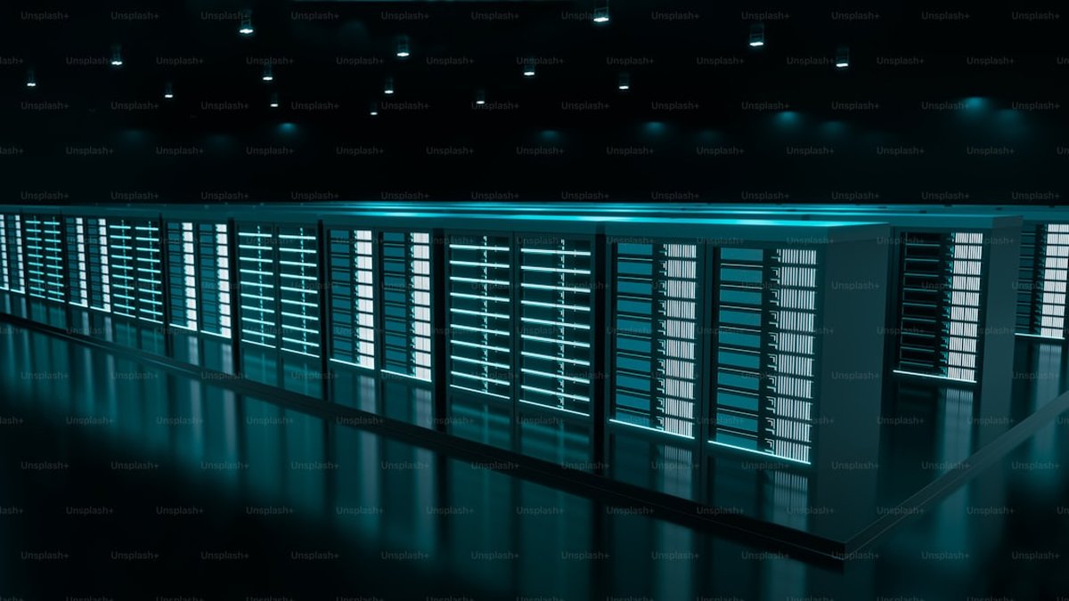 A row of windows in a dark room