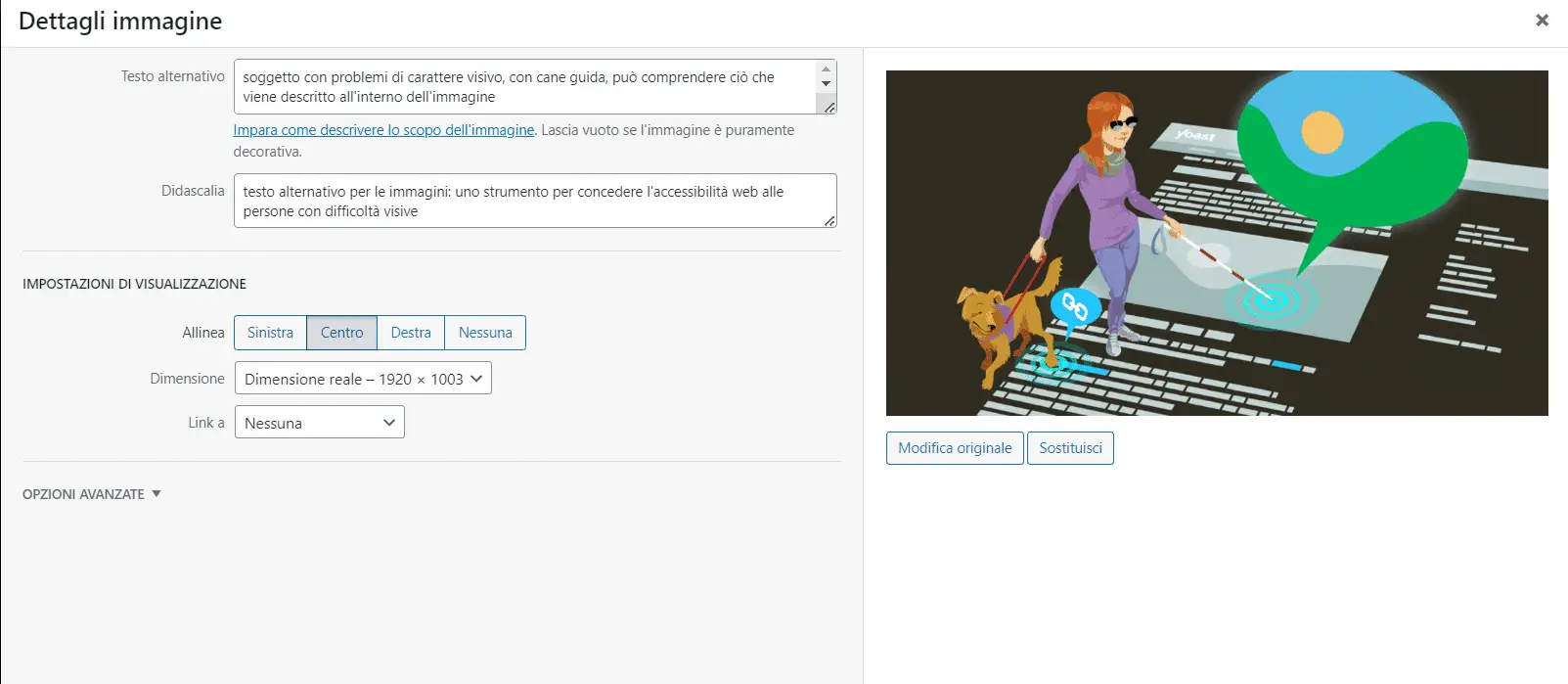 guida su come inserire il testo alternativo delle immagini su WordPress