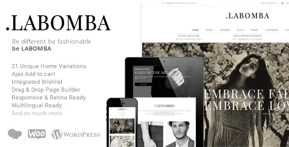 Tema WordPress LaBomba funzionalità