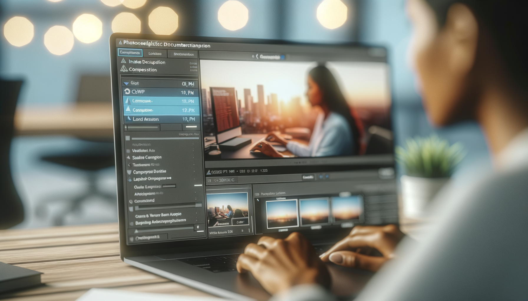 persona che ottimizza i Core Web Vitals su WordPress lavorando al computer portatile in ufficio